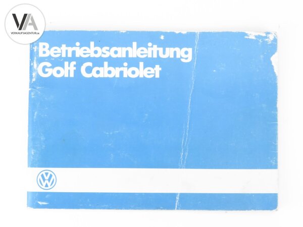 VW Volkswagen Golf Cabriolet 1985 Betriebsanleitung Gebrauchsanweisung 000.5611.47.00