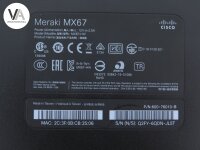 Cisco Meraki MX67 600-76010-B SD-WAN Wi-Fi switching MDM, and IoT