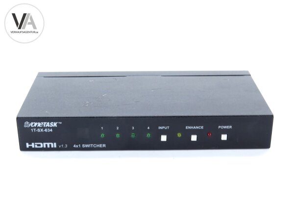 TV One Task HDMI 4x1 Switcher digital Video Routing1T-SX-634-UK