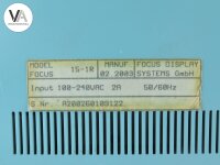 Focus Display Monitor 100, 240V AC, 2A, 50/60Hz Model 15-1R