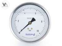 Ruhfus Hydraulik-Manometer Glycerinfüllung 0-10 bar Ø 10,5cm 1/4" Zoll 220520