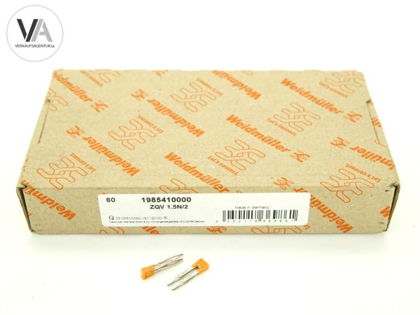 60x Weidmüller ZQV 1.5N/2 Querverbindungen Steckbrücke 1985410000