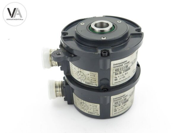 2x Hübner Drehimpulsgeber Incremental Encoder HOG 9 G D 500 / 2168896