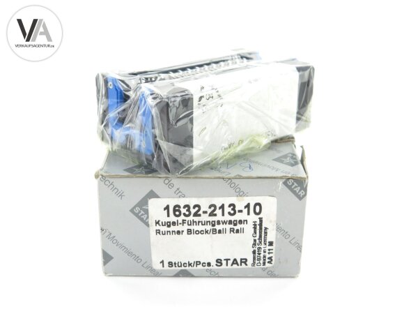 Rexroth Star Kugel-Führungswagen Runner Block Ball Rail 1632-213-10