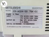 Mitsubishi A024 Frequenzumrichter Inverter 0,75kW 4A FR-A024-S0.75K-EC
