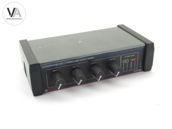 RDL 4X1 Mikrofon und Stereo Line Audio Mixer EZ-MX4ML